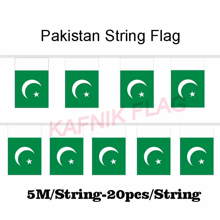 Кафник 5 метров 20 лиц 14*21 см Пакистанская гирлянда флаг баннер бар для украшения
