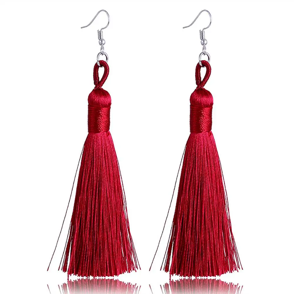 Tassel Earrings For Women 11 Colors Boho Bohemia Drop Earrings Ethnic Long Dangle Earrings Vintage Punk Fashion Jewelry Gift
Tassel Earrings For Women 11 Colors Boho Bohemia Drop Earrings Ethnic Long Dangle Earrings Vintage Punk Fashion Jewelry Gift