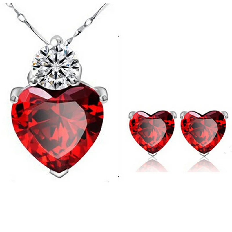 2018 New Designers Sweet love Jewelry Set For Wedding Red Crystal Necklace Pendant Earrings Collections for Anniversary
2018 New Designers Sweet love Jewelry Set For Wedding Red Crystal Necklace Pendant Earrings Collections for Anniversary