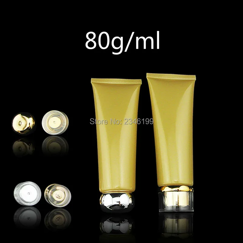 Empty Cosmetic Hose Skin Care Products 80ml Empty Hand Cream Cosmetic Container Yellow Soft Tube Facial Cleanser 80ml (4)