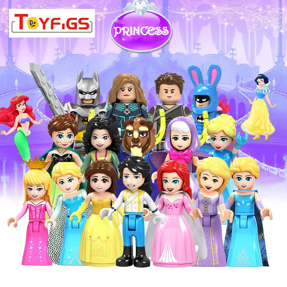 Fairy princess Mini Playmobil Building Blocks Cinderella Snow white Monster Mermaid Witch Maleficent Anna Enlighten Gift for Kid
Fairy princess Mini Playmobil Building Blocks Cinderella Snow white Monster Mermaid Witch Maleficent Anna Enlighten Gift for Kid