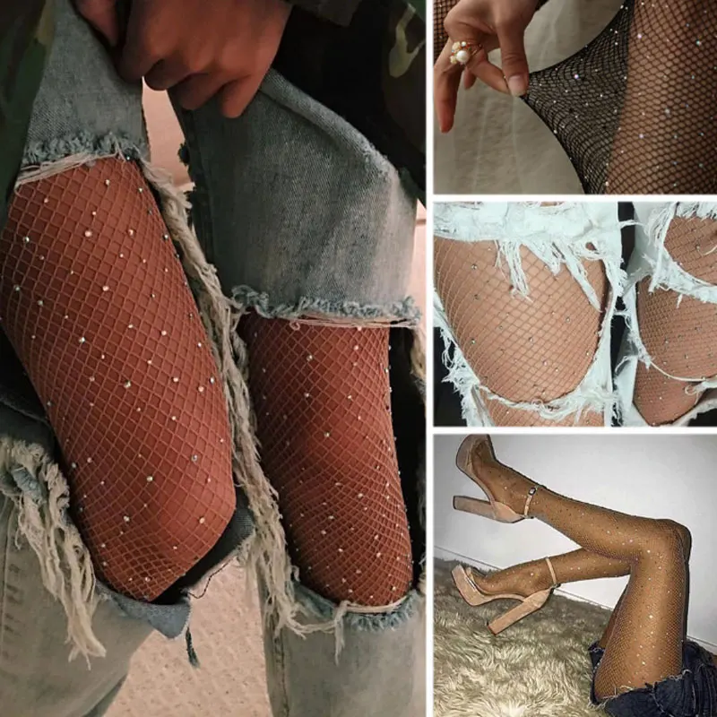 Women's Crystal Rhinestone Fishnet Elastic Stockings Erotic Lingerie Stockings Sexy Tights Pantyhose Female Stockings
Women's Crystal Rhinestone Fishnet Elastic Stockings Erotic Lingerie Stockings Sexy Tights Pantyhose Female Stockings