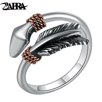 ZABRA Solid 925 Sterling Silver Vintage Retro Small Opening Cupid's Arrows Love Ring Women Men Steampunk Cool Feather Jewelry
ZABRA Solid 925 Sterling Silver Vintage Retro Small Opening Cupid's Arrows Love Ring Women Men Steampunk Cool Feather Jewelry