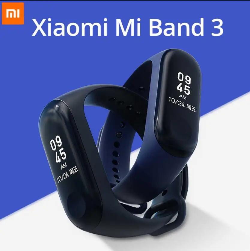Original Xiaomi Band 3 Smart Mi band 3 OLED Touch Screen 0.78" Message Display Weather Forecast Fitness Tracker Smart Wristbands
Original Xiaomi Band 3 Smart Mi band 3 OLED Touch Screen 0.78" Message Display Weather Forecast Fitness Tracker Smart Wristbands