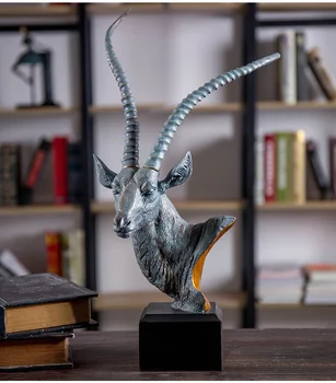 46cm Big Size Wedding Gift Wild Animal Antelope Head Statue Home Decoration Accessories Sculpture Antelope Figurines Ornaments
46cm Big Size Wedding Gift Wild Animal Antelope Head Statue Home Decoration Accessories Sculpture Antelope Figurines Ornaments