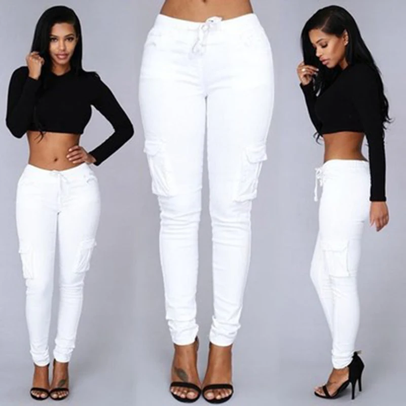 Solid Cotton Long Pants Women Elastic Waist Pockets Loose Pants Plus Size 2XL Casual Trousers Leisure Pants Black White 2018
Solid Cotton Long Pants Women Elastic Waist Pockets Loose Pants Plus Size 2XL Casual Trousers Leisure Pants Black White 2018