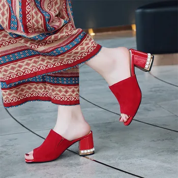 Dilalula 33-44 Women Sandals Kid Suede Peep Toe High Heels Gladiator Mules Female Casual Dating Party Red Shoes Woman Slippers
Dilalula 33-44 Women Sandals Kid Suede Peep Toe High Heels Gladiator Mules Female Casual Dating Party Red Shoes Woman Slippers