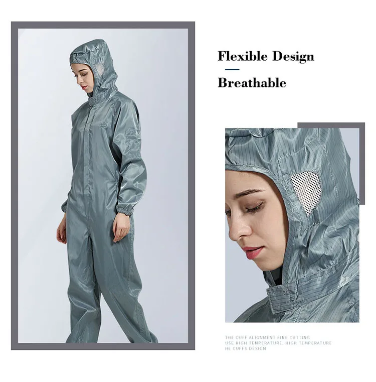 Men women Anti-static Clothing Hooded Dust-proof Coveralls Cleanroom Garments Factory Clean Food Paint Work Protective Clothing (15)