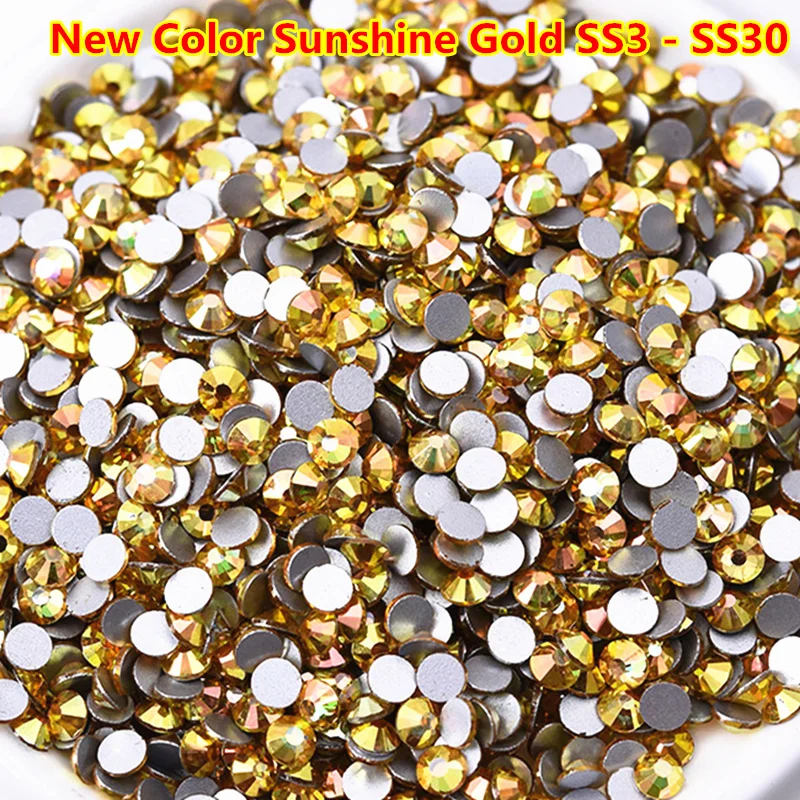 2018 New Color 1440pcs/bag Rhinestones Nail Art Cristal Sunshine Gold SS3-SS30 Flatback Non Hot Fix Rhinestone Glue On For Nails
2018 New Color 1440pcs/bag Rhinestones Nail Art Cristal Sunshine Gold SS3-SS30 Flatback Non Hot Fix Rhinestone Glue On For Nails