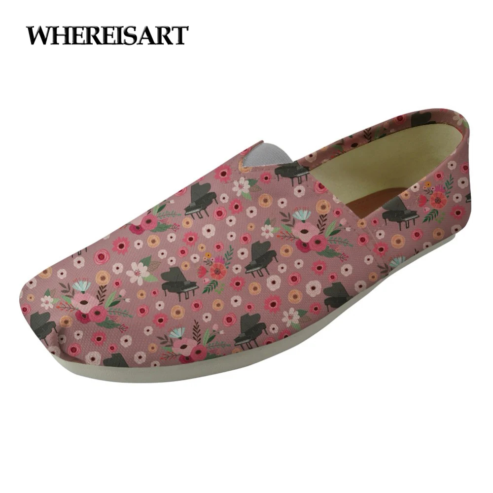 WHEREISART Flower Piano Print Casual Women's Loafers Flats Student Super Light Cloth Shoes for Ladies Breathable Lovers Lazy 
WHEREISART Flower Piano Print Casual Women's Loafers Flats Student Super Light Cloth Shoes for Ladies Breathable Lovers Lazy