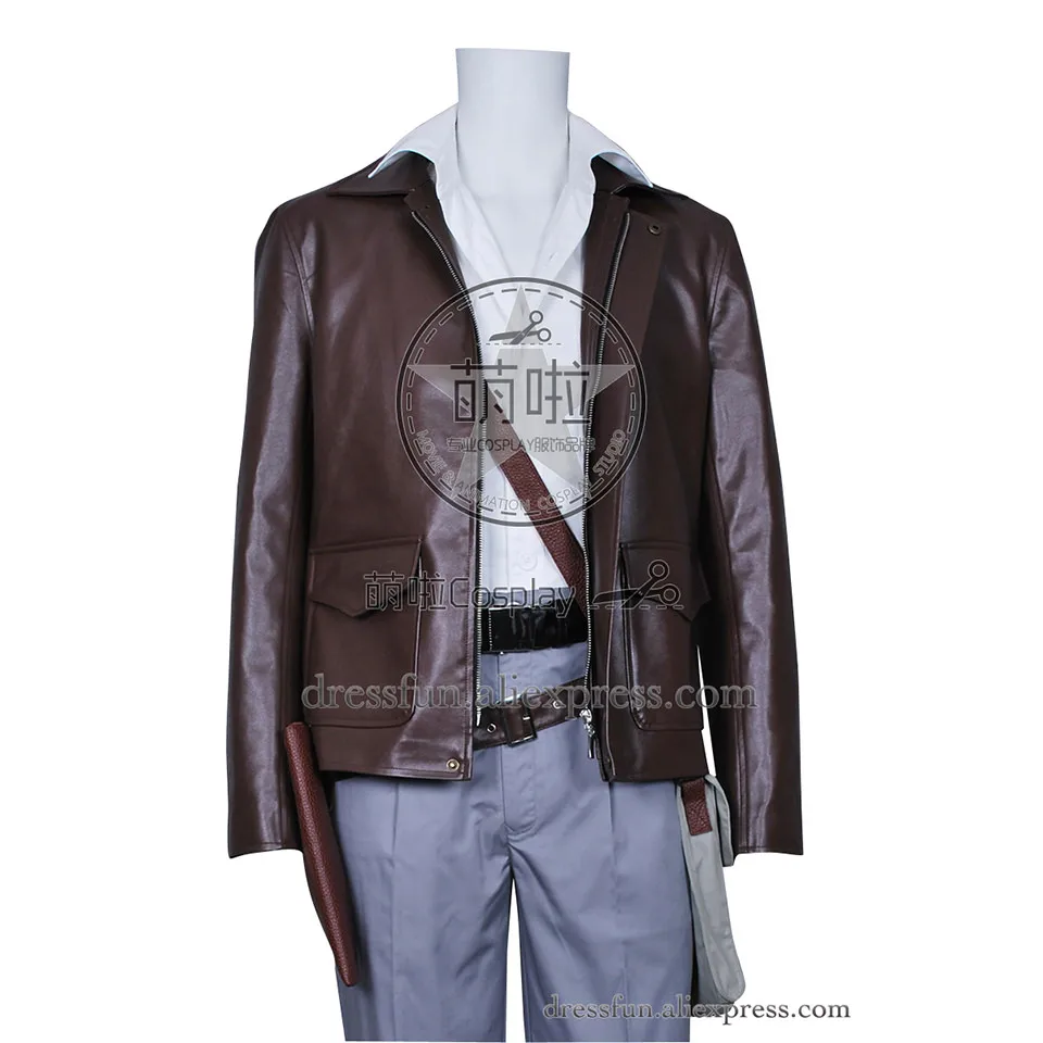 Indiana Jones Cosplay Harrison Ford Costume New Cool Leather Jacket
