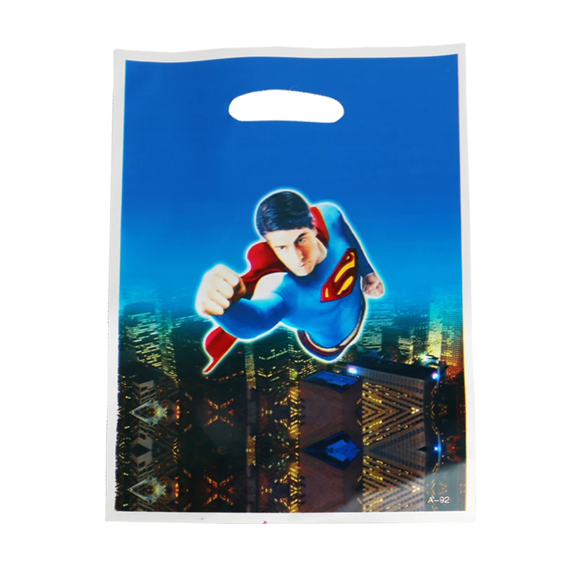 40pcs/lot Cartoon Superman Gift Bags For Boy's Birthday Party Supplies Kids Plastic Loot Bag Children Baby Shower Candy Bag
40pcs/lot Cartoon Superman Gift Bags For Boy's Birthday Party Supplies Kids Plastic Loot Bag Children Baby Shower Candy Bag