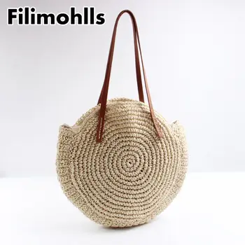 Circle Rattan bags Bohemian large capacity single shoulder Crochet summer bag 2019 new round straw woven beach bag woven F-302
Circle Rattan bags Bohemian large capacity single shoulder Crochet summer bag 2019 new round straw woven beach bag woven F-302