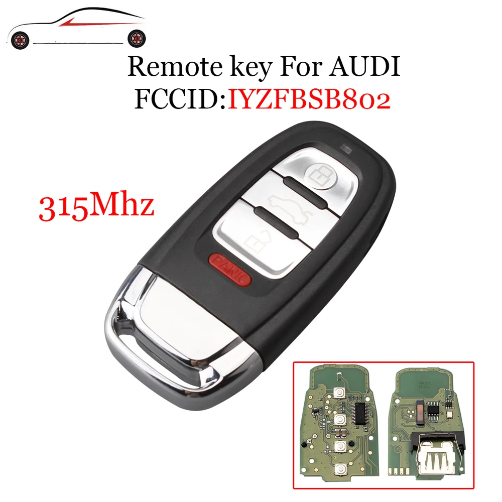 GORBIN 3+1Buttons Smart Remote Key For AUDI IYZFBSB802 315Mhz For Audi A1 A3 A4 A5 A6 A7 A8 Allroad Q3 Q5 Q7 S3 S4 S5 S6 S7
GORBIN 3+1Buttons Smart Remote Key For AUDI IYZFBSB802 315Mhz For Audi A1 A3 A4 A5 A6 A7 A8 Allroad Q3 Q5 Q7 S3 S4 S5 S6 S7
