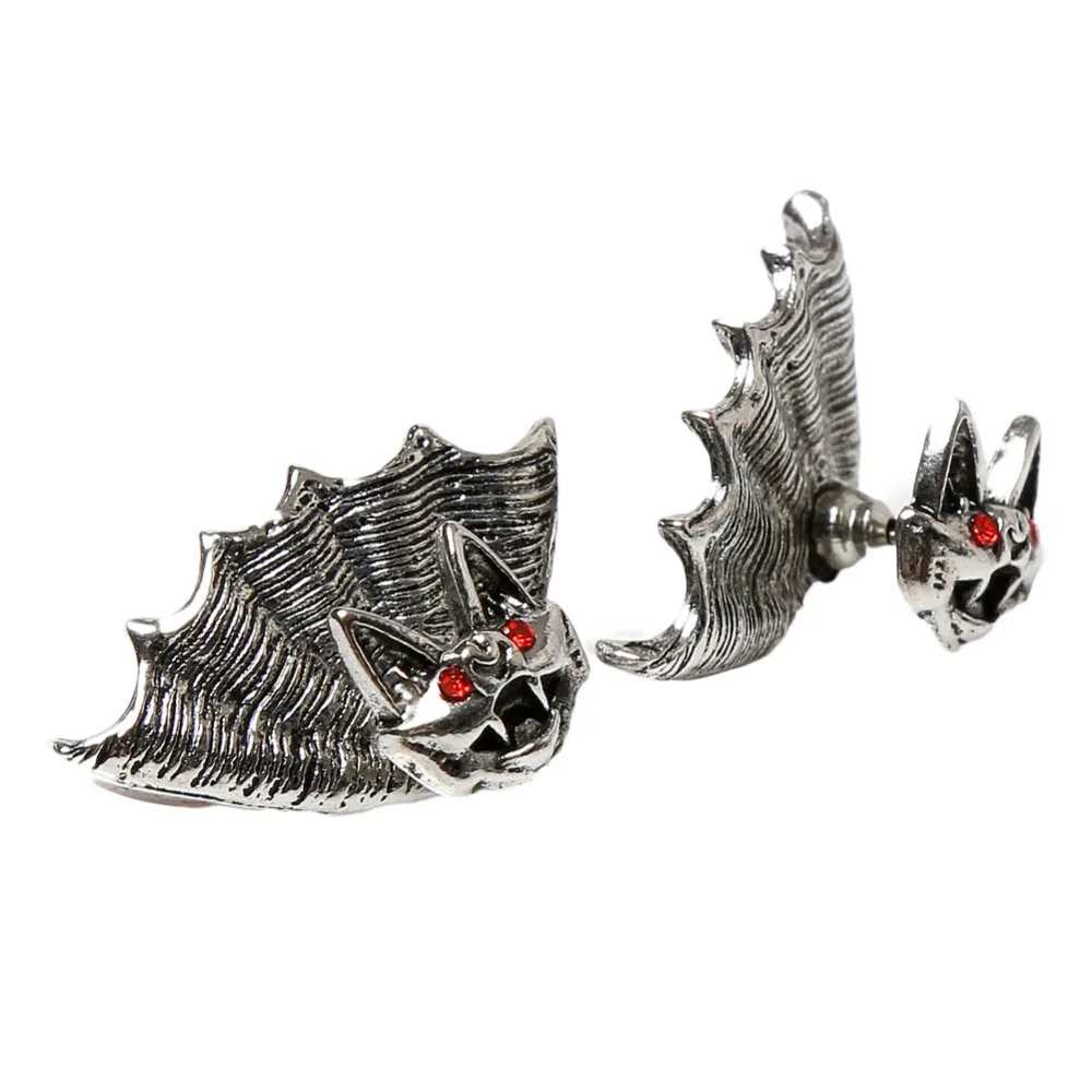 Nightclub Personality Punk Style Unisex Crystal Bat Shaped Earrings - Color Silver Plated Charming Jewelery EAR-0670
Nightclub Personality Punk Style Unisex Crystal Bat Shaped Earrings - Color Silver Plated Charming Jewelery EAR-0670