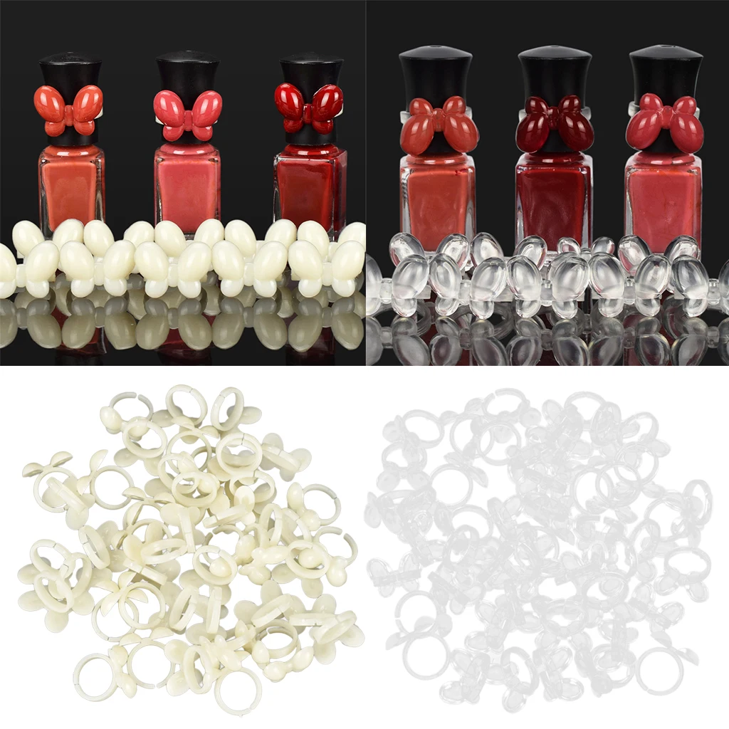 100 Pcs Nail Art Accessories UV Gel Color Pops Display Ring Set Butterfly Colour Chart Removable 100 Pcs Nail Art Accessories UV Gel Color Pops Display Ring Set Butterfly Colour Chart Removable