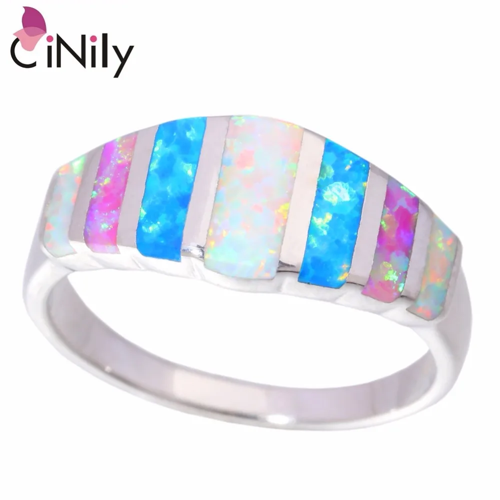 CiNily Authentic .925 Sterling Silver Created White Blue Pink Fire Opal Wholesale for Women Jewelry Wedding Ring Size 7 8 SR007
CiNily Authentic .925 Sterling Silver Created White Blue Pink Fire Opal Wholesale for Women Jewelry Wedding Ring Size 7 8 SR007