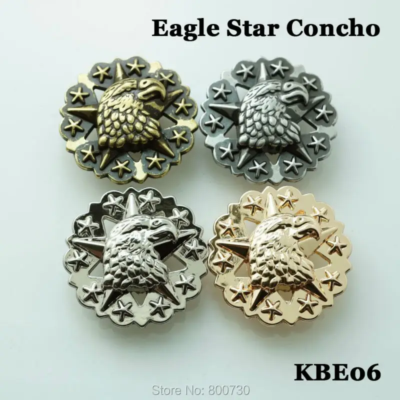 (KBE06) 10pc 1-1/5'' Western Eagle Star Concho Saddlery Star Concho Leathercraft
(KBE06) 10pc 1-1/5'' Western Eagle Star Concho Saddlery Star Concho Leathercraft