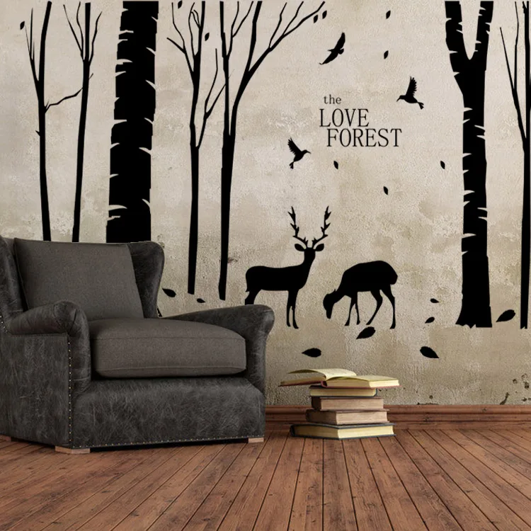 Vinyl Deers in Forest Wall Sticker Removable Cheap PVC House Decor Trees and Animal Decals Wall Murals Poster Home Decoration
Vinyl Deers in Forest Wall Sticker Removable Cheap PVC House Decor Trees and Animal Decals Wall Murals Poster Home Decoration