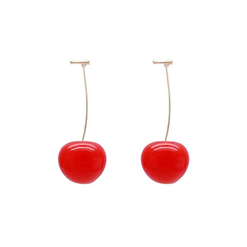 Lovely temperament of red cherry earrings sweet cherries stud earrings eardrop South Korea female acetate resin earrings
Lovely temperament of red cherry earrings sweet cherries stud earrings eardrop South Korea female acetate resin earrings