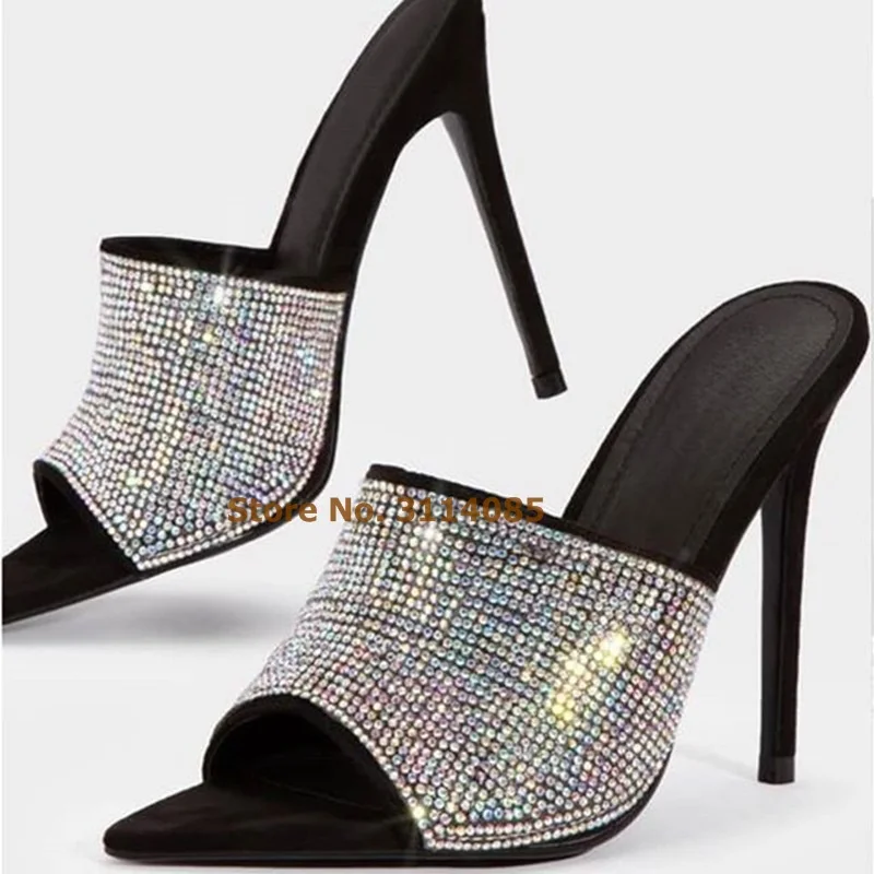 Young Ladies Bling Bling Silver Crystal Stiletto Heels Slippers Open Toe Rhinestone Dress Shoes Wedding Pumps Nightclub Shoes
Young Ladies Bling Bling Silver Crystal Stiletto Heels Slippers Open Toe Rhinestone Dress Shoes Wedding Pumps Nightclub Shoes
