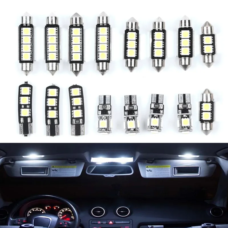 16pcs/set Car LED Interior Light Dome map Lamp Kit License Plate Light Bulbs for BMW E46 Sedan M3 1999-2005 led light bulbs
16pcs/set Car LED Interior Light Dome map Lamp Kit License Plate Light Bulbs for BMW E46 Sedan M3 1999-2005 led light bulbs