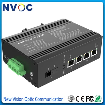 10/100M 1Fiber+4UTP(4RJ45 ),1310/1550,20km,SC,100M Single Mode Simplex Unmanaged Industrial Fiber Optic Media Converter
10/100M 1Fiber+4UTP(4RJ45 ),1310/1550,20km,SC,100M Single Mode Simplex Unmanaged Industrial Fiber Optic Media Converter