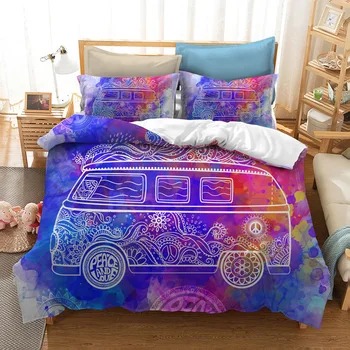 hippie Hot Sale Cartoon Bus Car Bedding Set 2/3pcs Duvet Cover Set with Pillowcases EU AU US Single Double Size Adult Kids Gifts
hippie Hot Sale Cartoon Bus Car Bedding Set 2/3pcs Duvet Cover Set with Pillowcases EU AU US Single Double Size Adult Kids Gifts