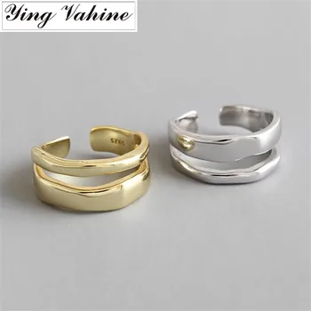 ying Vahine 925 Sterling Silver High-quality Double Lines Open Rings for Women New Jewelry anillos plata 925 para mujer
ying Vahine 925 Sterling Silver High-quality Double Lines Open Rings for Women New Jewelry anillos plata 925 para mujer