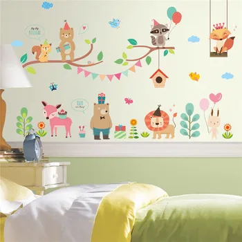 Forest Jungle Wild Animals Wall Sticker For Kids Rooms Wall Decal Mural Shop Store Window Home Decor New Year Gift
Forest Jungle Wild Animals Wall Sticker For Kids Rooms Wall Decal Mural Shop Store Window Home Decor New Year Gift