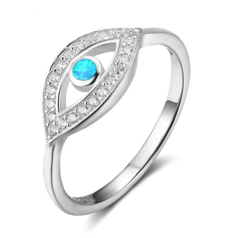 New Fashion Blue Opal Crystal Eye Finger Ring Silver Filled For Women Engagement Wedding Turkish Lucky Amulet Hamsa Jewelry
New Fashion Blue Opal Crystal Eye Finger Ring Silver Filled For Women Engagement Wedding Turkish Lucky Amulet Hamsa Jewelry