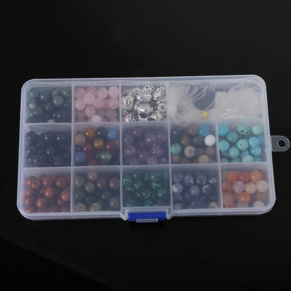 Lastest Design Natural Round Stone Beads Set with Elastic line & Alloy Charm Beads DIY Beads Sets for Bracelet Making
Lastest Design Natural Round Stone Beads Set with Elastic line & Alloy Charm Beads DIY Beads Sets for Bracelet Making