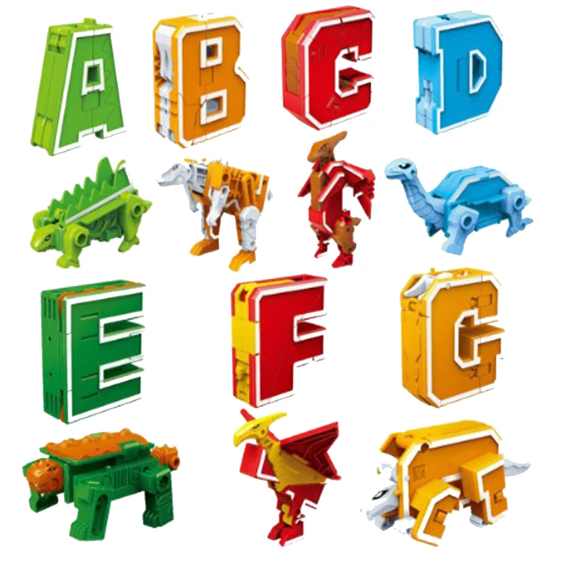 26 English Letter Transformer Alphabet Robot Animal Creative Educational Action Figure Building Blocks Model kids Toys
26 English Letter Transformer Alphabet Robot Animal Creative Educational Action Figure Building Blocks Model kids Toys