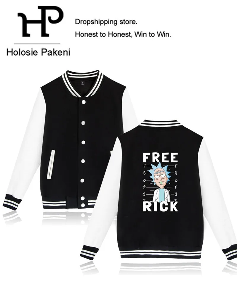 Dropshipping Hot Movie Unisex Rick and Morty Baseball Jacket Free Rick Hoodies Hooded Coat Mens Women Cosplay Jacket
Dropshipping Hot Movie Unisex Rick and Morty Baseball Jacket Free Rick Hoodies Hooded Coat Mens Women Cosplay Jacket