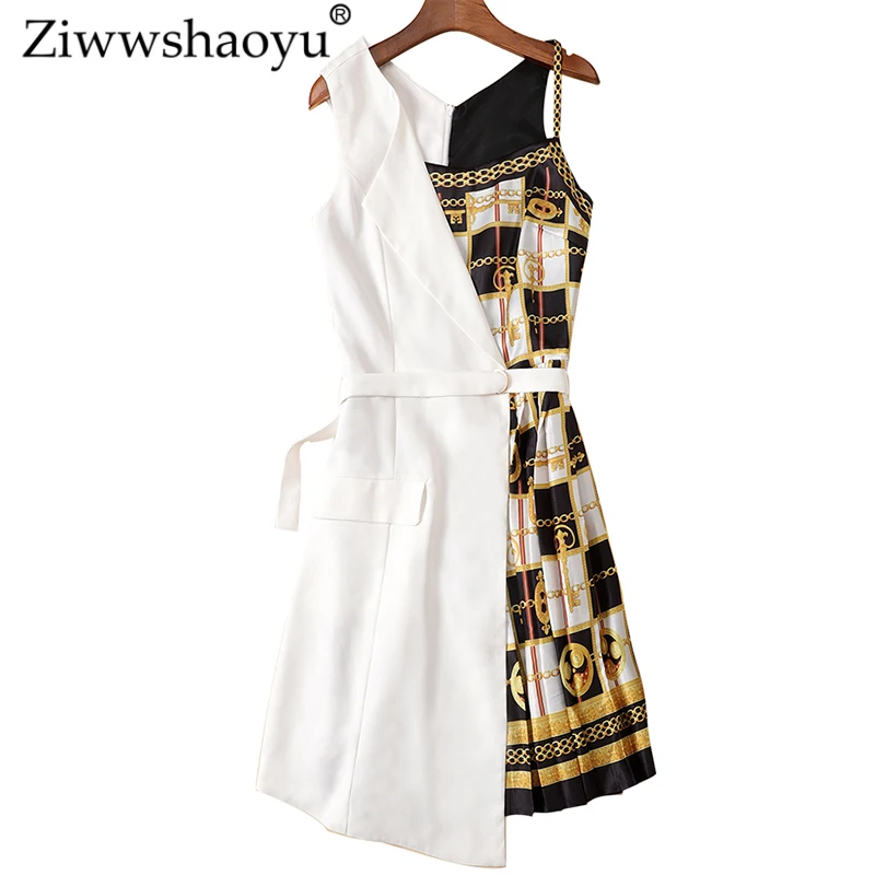 Ziwwshaoyu Fashion Patchwork dresses Slash neck Print Sashes elegant Slim irregular dress Spring and summer new women'
Ziwwshaoyu Fashion Patchwork dresses Slash neck Print Sashes elegant Slim irregular dress Spring and summer new women'