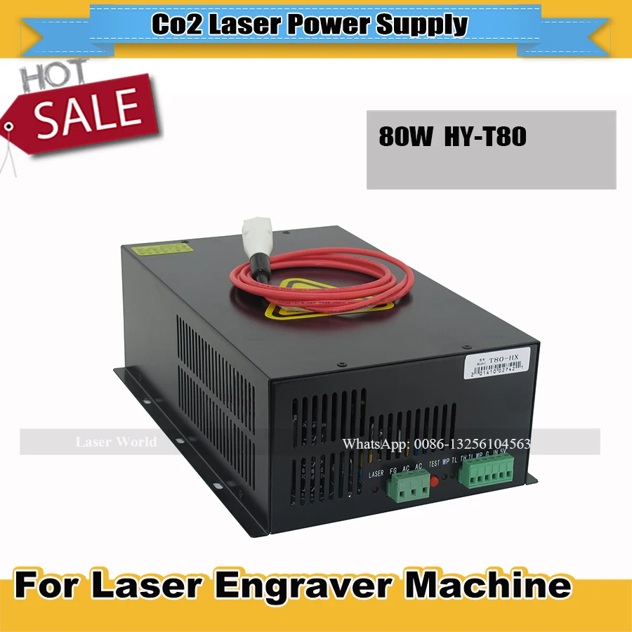 80W CO2 Laser Power Supply Source HY-T80 Used for CO2 Laser Engraver Cutting Machine 4060 6090 1390 High Quality
80W CO2 Laser Power Supply Source HY-T80 Used for CO2 Laser Engraver Cutting Machine 4060 6090 1390 High Quality
