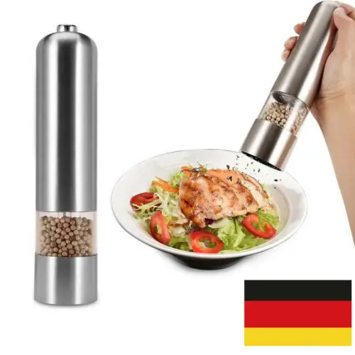 Stainless Steel Salt & Pepper Mill Set Electric Grinders Illuminated Shakers Pepper Mill Grinder Set Shaker
Stainless Steel Salt & Pepper Mill Set Electric Grinders Illuminated Shakers Pepper Mill Grinder Set Shaker
