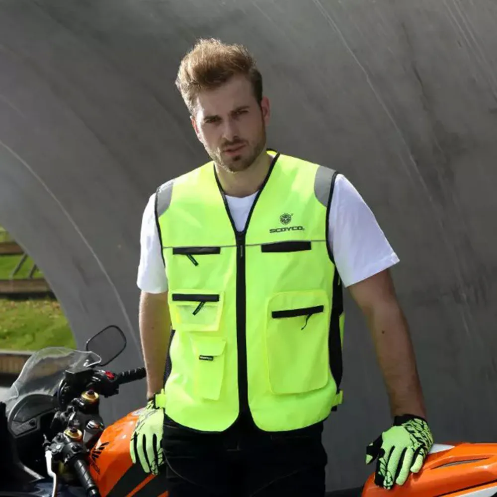 Motorcycle Roadway Reflective Jacket Safety Clothing Scoyco JK30-2 Chaleco Reflectante Protective Vest Ropa Moto High Visibility
Motorcycle Roadway Reflective Jacket Safety Clothing Scoyco JK30-2 Chaleco Reflectante Protective Vest Ropa Moto High Visibility