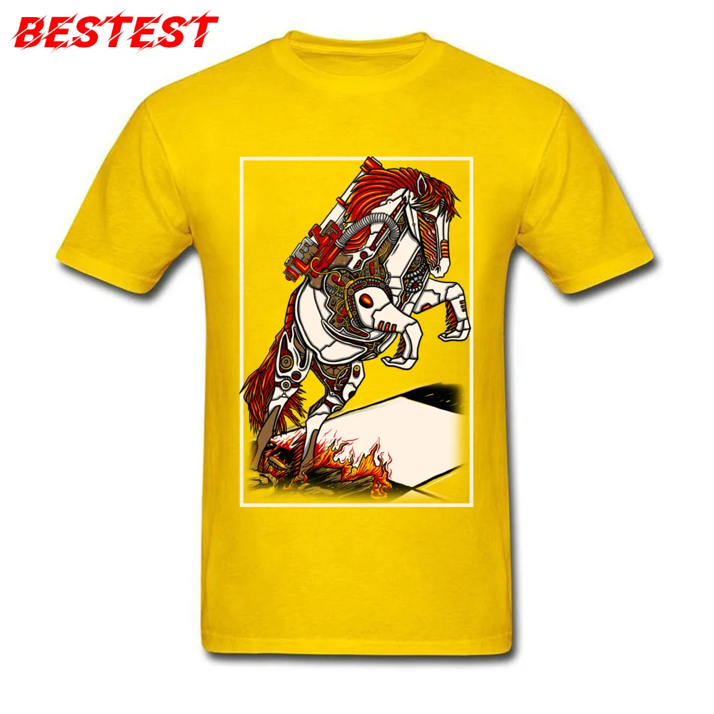 knight of chess Dominant Men T-shirts Round Collar Short Sleeve Cotton T Shirt cosie Clothing Shirt Wholesale knight of chess yellow