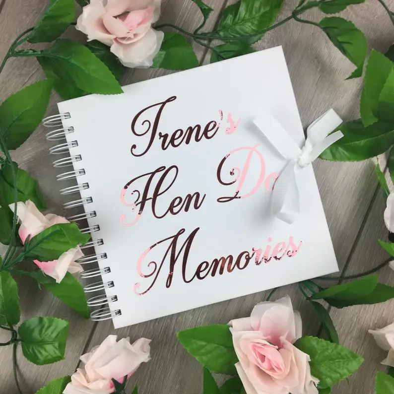 Personalised Hen Party Memory Book, Wishes for the Bride, Hen party photo Album, Custom Hen party guest book persents
Personalised Hen Party Memory Book, Wishes for the Bride, Hen party photo Album, Custom Hen party guest book persents
