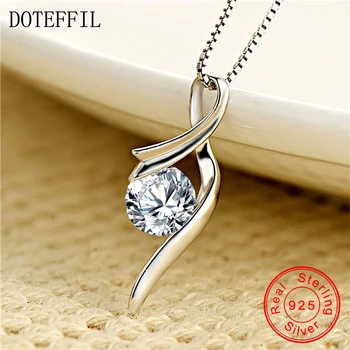 DOTEFFIL 925 Silver Charm Pendant Necklace Women Simple Inlay AAA Zircon Feminine Jewelry Silver Necklace 5 Color Choose
DOTEFFIL 925 Silver Charm Pendant Necklace Women Simple Inlay AAA Zircon Feminine Jewelry Silver Necklace 5 Color Choose