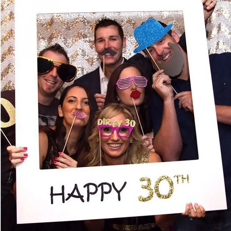 Happy 1/16/18/30/35/40/50/60th Paper Photo Booth Props Photo Frame Anniversary 30 years Birthday Decorations Party Gift Supplies
Happy 1/16/18/30/35/40/50/60th Paper Photo Booth Props Photo Frame Anniversary 30 years Birthday Decorations Party Gift Supplies