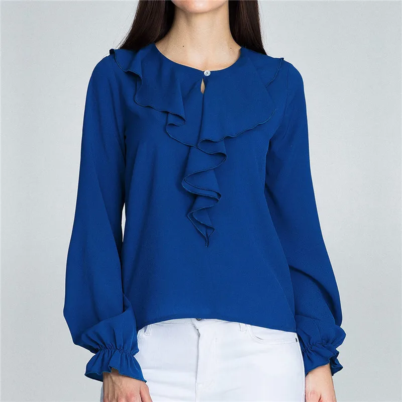 Solid Blouse 2019 Fashion Women Long Sleeve Shirt Ruffles Blouse Elegant Ladies Office Tops Casual Pure Loose Tunic Pure Blouses
Solid Blouse 2019 Fashion Women Long Sleeve Shirt Ruffles Blouse Elegant Ladies Office Tops Casual Pure Loose Tunic Pure Blouses