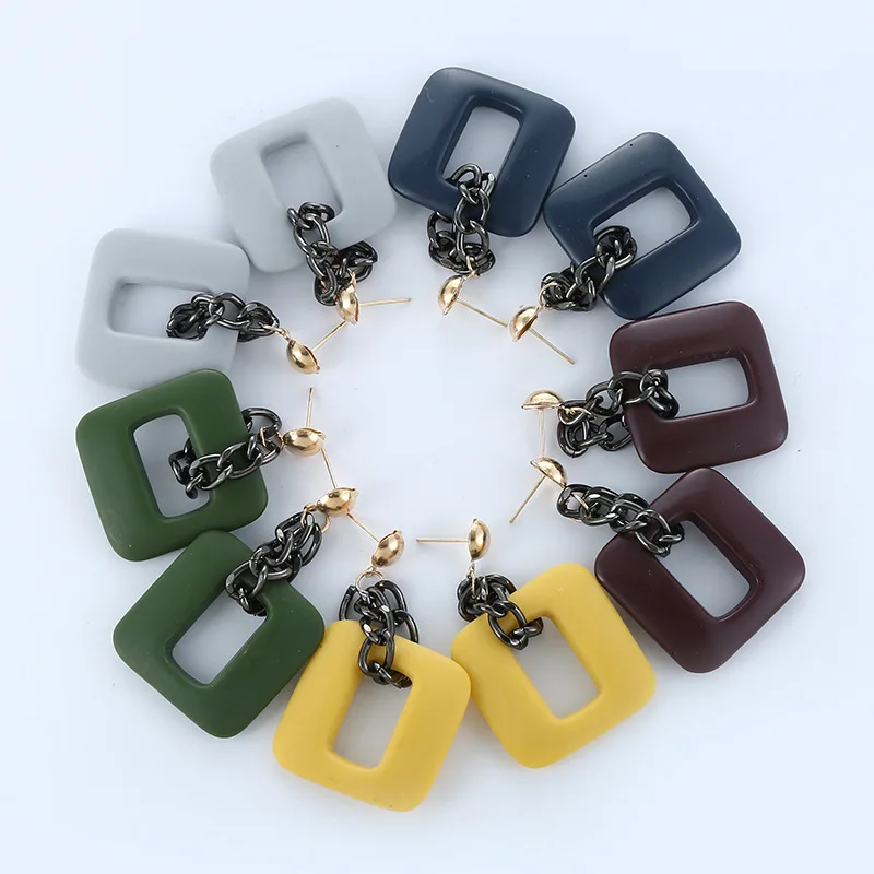 2019 New Fashion Female Resin Chain Drop Earrings Geometric Irregular Alloy Dangle Earrings For Women Jewelry FSPES409
2019 New Fashion Female Resin Chain Drop Earrings Geometric Irregular Alloy Dangle Earrings For Women Jewelry FSPES409