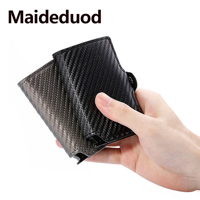 RFID 2019 Fashion Men's Carbon Fiber Leather Credit Card Holder Automatic Aluminum Metal Cardholder Male Wallet Slim Case Purse
RFID 2019 Fashion Men's Carbon Fiber Leather Credit Card Holder Automatic Aluminum Metal Cardholder Male Wallet Slim Case Purse
