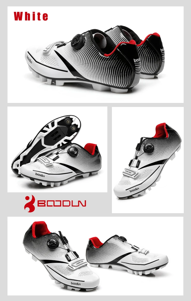 BOODUN Men's Cycling Shoes Road Bike Shoes Mountain Bike Bicycle MTB Shoes Reflective Cycle Sneaker Triathlon Racing Shoe