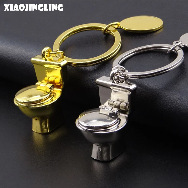 XIAOJINGLING Stranger Things Fashion 3D Mini Toilet Keychains Creative Gold/Silver Key Chain Fashion Funny Night Stool Keyrings
XIAOJINGLING Stranger Things Fashion 3D Mini Toilet Keychains Creative Gold/Silver Key Chain Fashion Funny Night Stool Keyrings