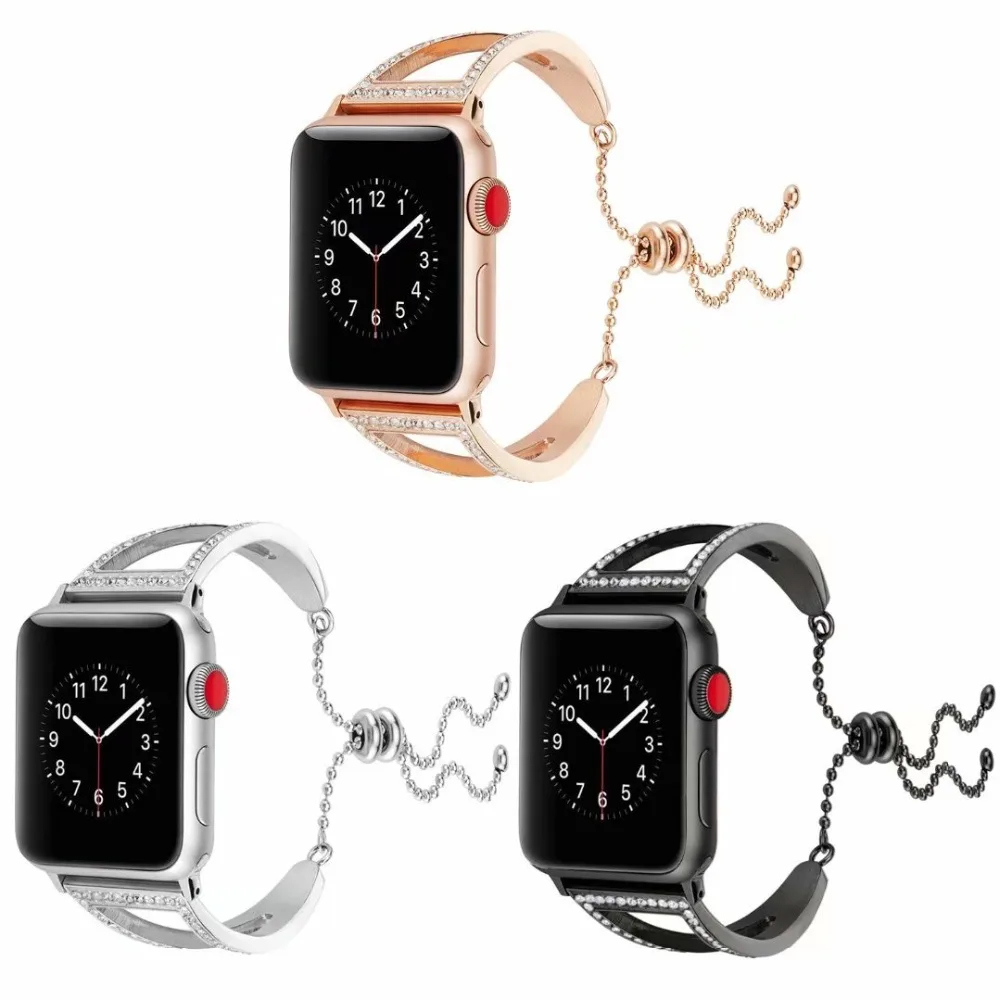 YUKIRIN Bling Glitter Diamond Stainless steel Band For Apple Watch Series 4 3 2 1 Wrist Strap Bracelet iwatch Girl 44 42 38 40mm
YUKIRIN Bling Glitter Diamond Stainless steel Band For Apple Watch Series 4 3 2 1 Wrist Strap Bracelet iwatch Girl 44 42 38 40mm