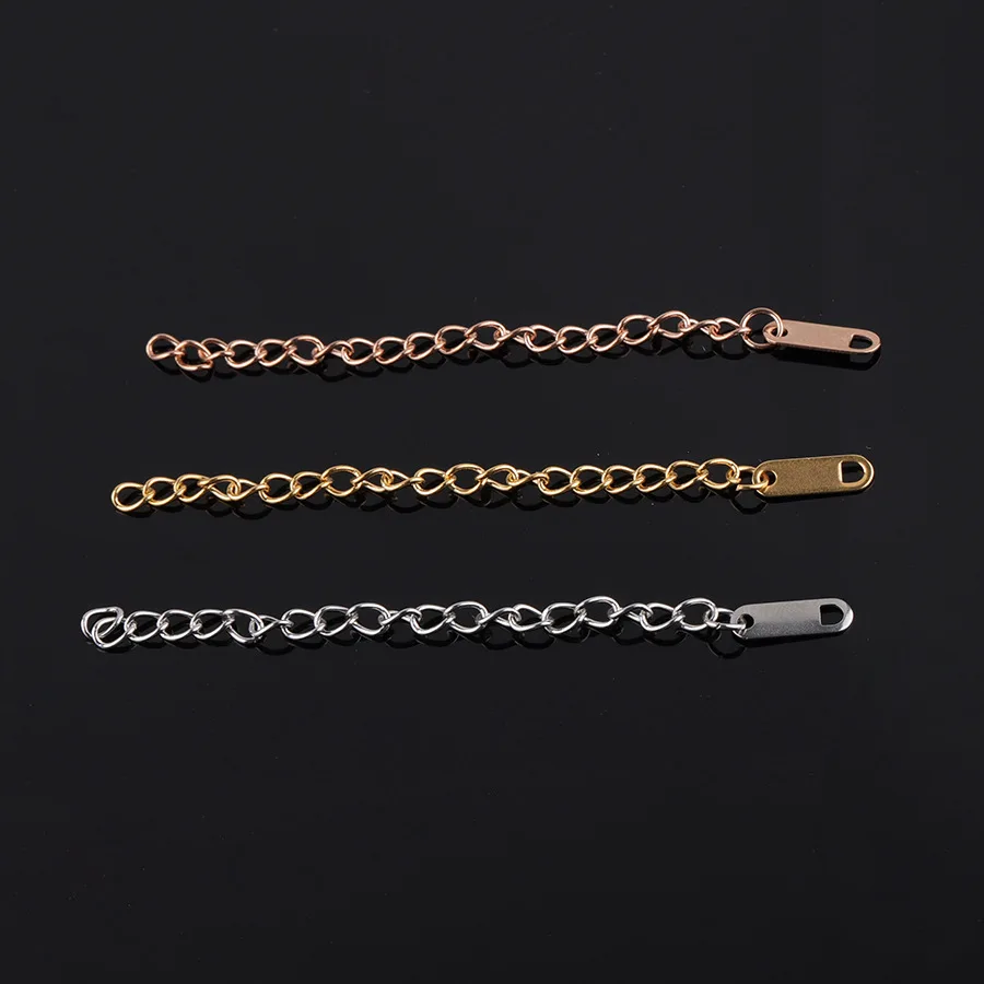 10pcs 316L Stainless Steel Gold Silver Rose Gold 60 70mm Extend Chain with Strip Charm Fit DIY Bracelet Necklace Jewelry Making
10pcs 316L Stainless Steel Gold Silver Rose Gold 60 70mm Extend Chain with Strip Charm Fit DIY Bracelet Necklace Jewelry Making