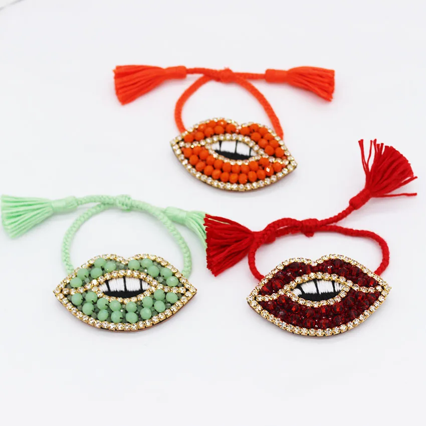 New fashion luxury rhinestone large particles rice beads big lips bracelet travel commemorative wild bracelet accessories 1000
New fashion luxury rhinestone large particles rice beads big lips bracelet travel commemorative wild bracelet accessories 1000